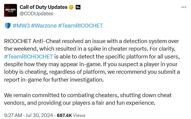 開發商解決了因《COD20》加入 Xbox Game Pass (XGP)  導致外掛激增問題