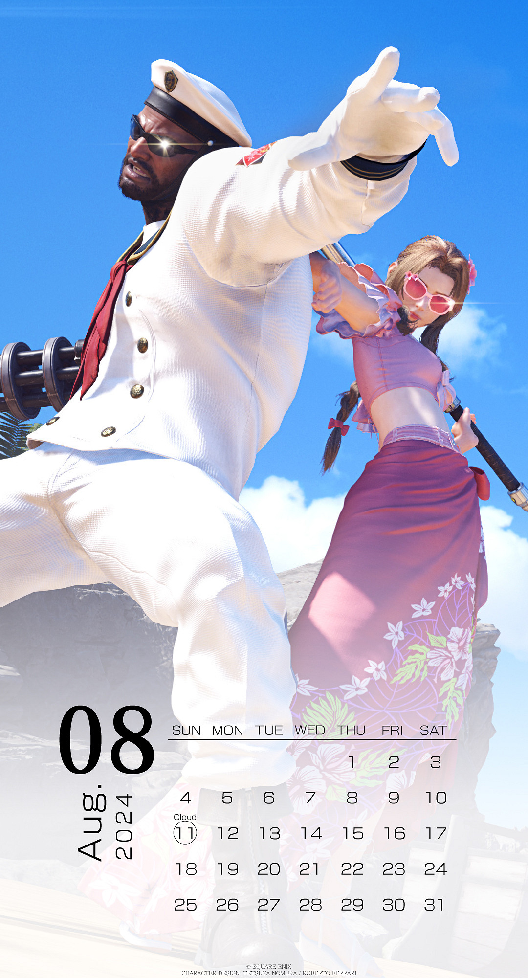 《FF7重生》8月日曆壁紙公布:泳裝愛麗絲身材迷人! 《FF7重生》8月日曆壁紙公布:泳裝愛麗絲身材迷人!