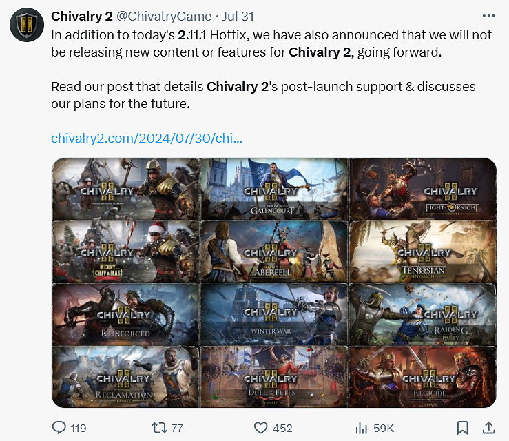 《騎士精神2》宣布停止更新！重點轉向新項目的開發