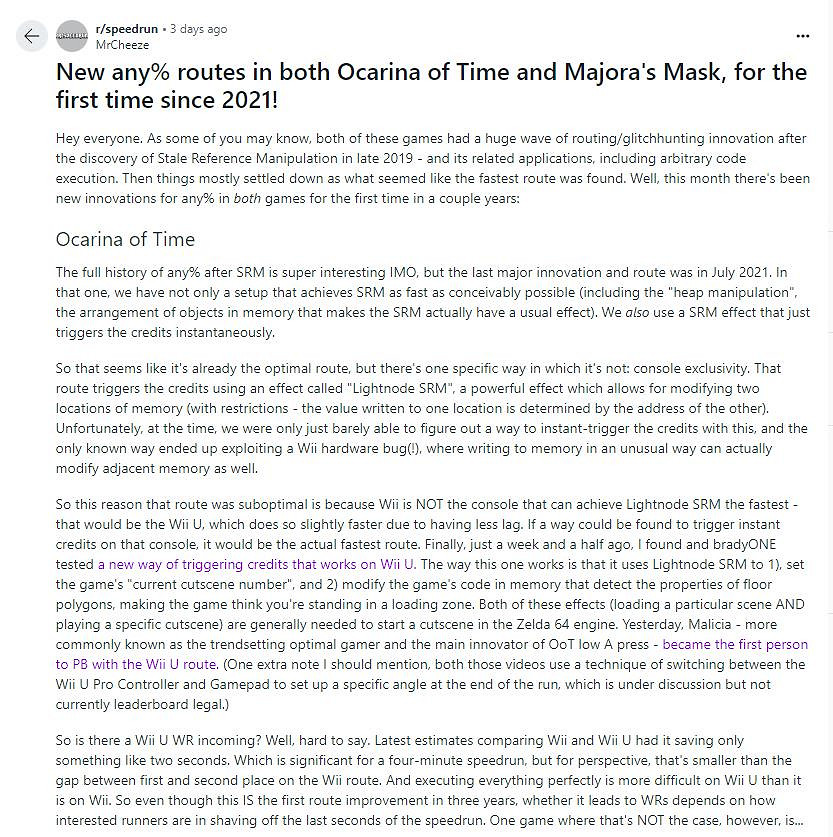 玩家利用BUG開發《塞爾達傳說:時之笛》新速通技巧 玩家利用BUG開發《塞爾達傳說:時之笛》新速通技巧