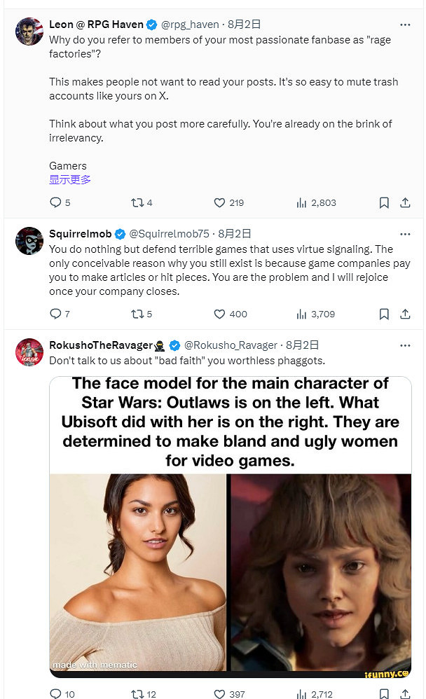 《星際大戰：法外狂徒》主創稱粉絲是惡意的人和憤怒工廠 國外玩家怒了