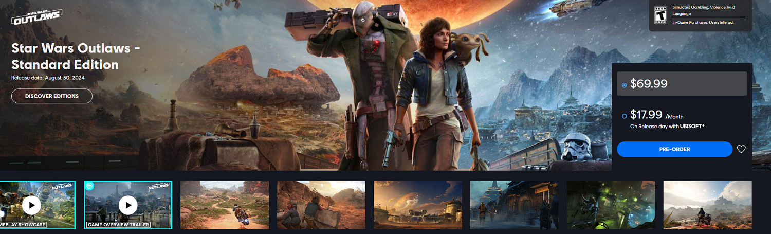 育碧《星戰》被批不再關心優化 PC採用雙重加密 育碧《星戰》被批不再關心優化 PC採用雙重加密