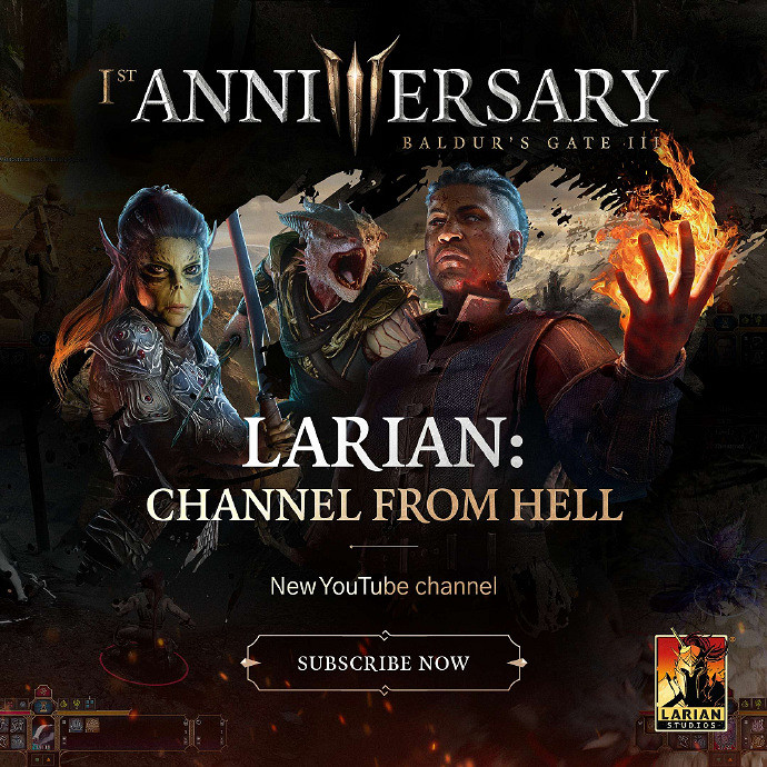 《博得3》昨日迎來發售一周年設立全新拉瑞安：地獄頻道