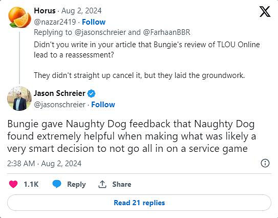 曝Bungie的反饋意見促使《最後生還者2》多人模式取消 曝Bungie的反饋意見促使《最後生還者2》多人模式取消