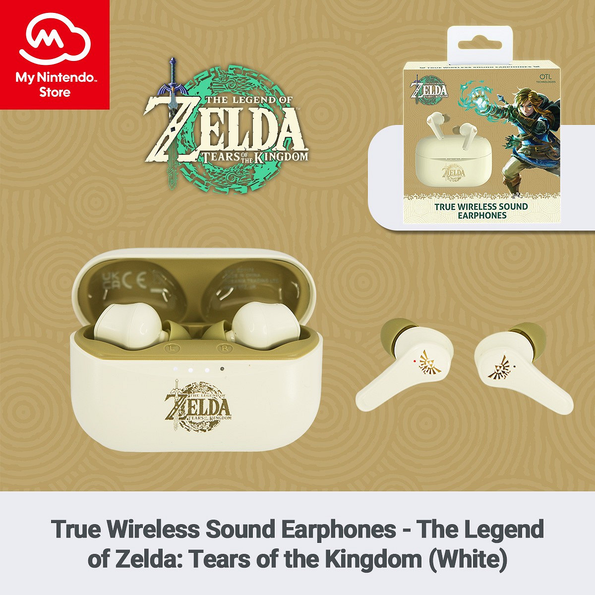 《塞爾達：王國之淚》主題無線耳機 綠白黑三種配色