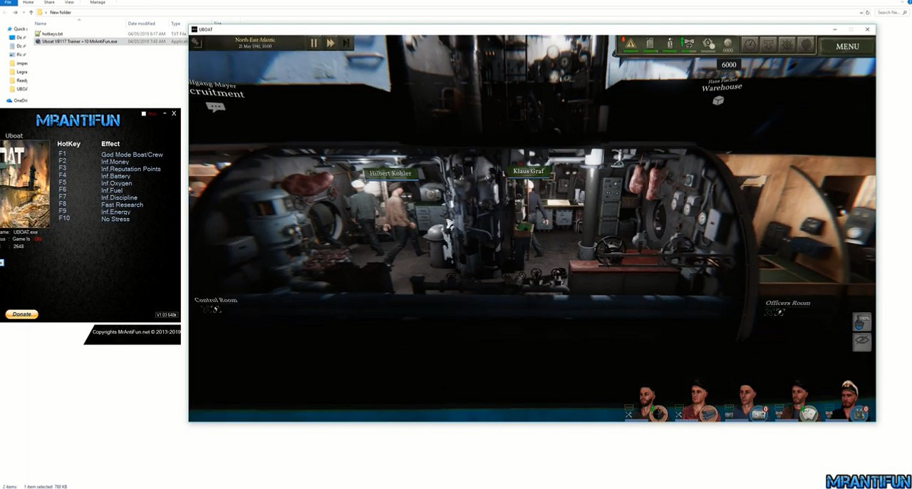 《Uboat》10項作弊器現已開放下載 《Uboat》10項作弊器現已開放下載