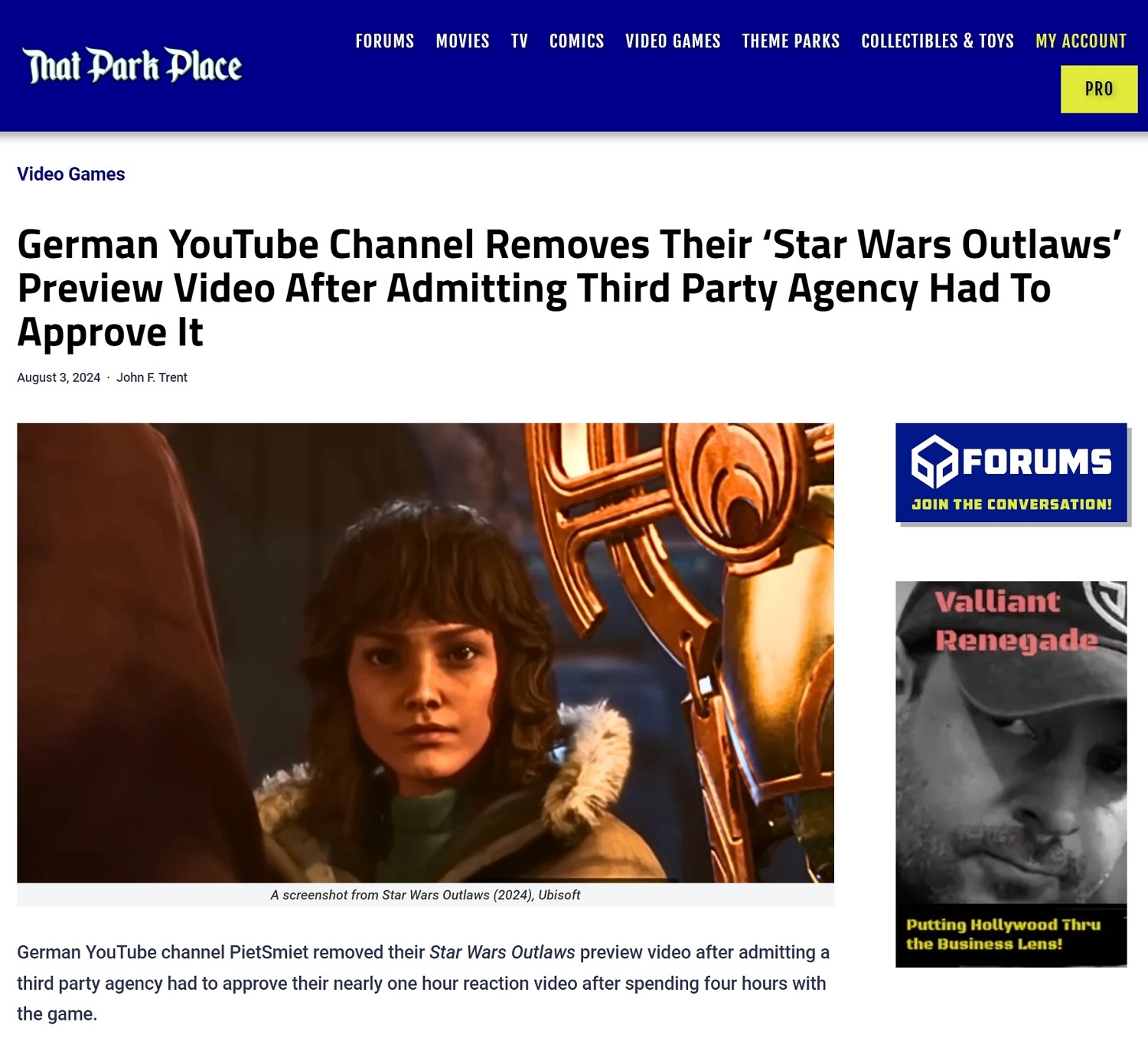 育碧被爆出使用機器人刷《星際大戰：亡命之徒》熱度