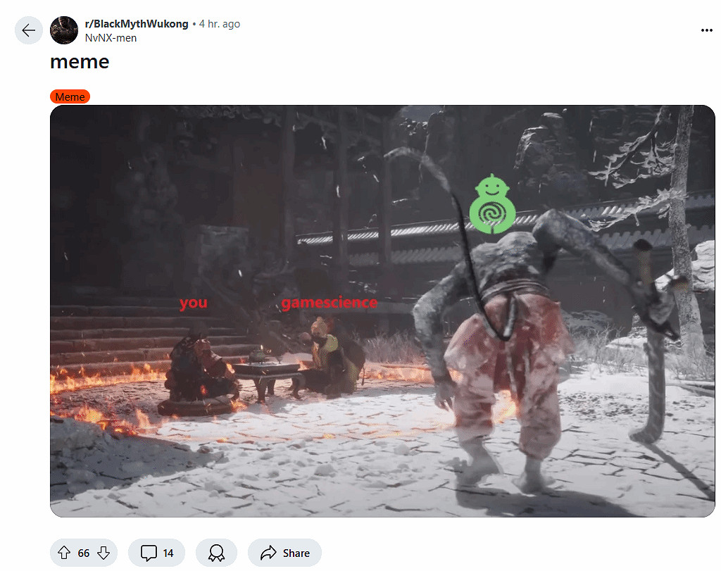 網速真快!外網網友用《黑神話》新預告畫面諷刺SBI 網速真快!外網網友用《黑神話》新預告畫面諷刺SBI