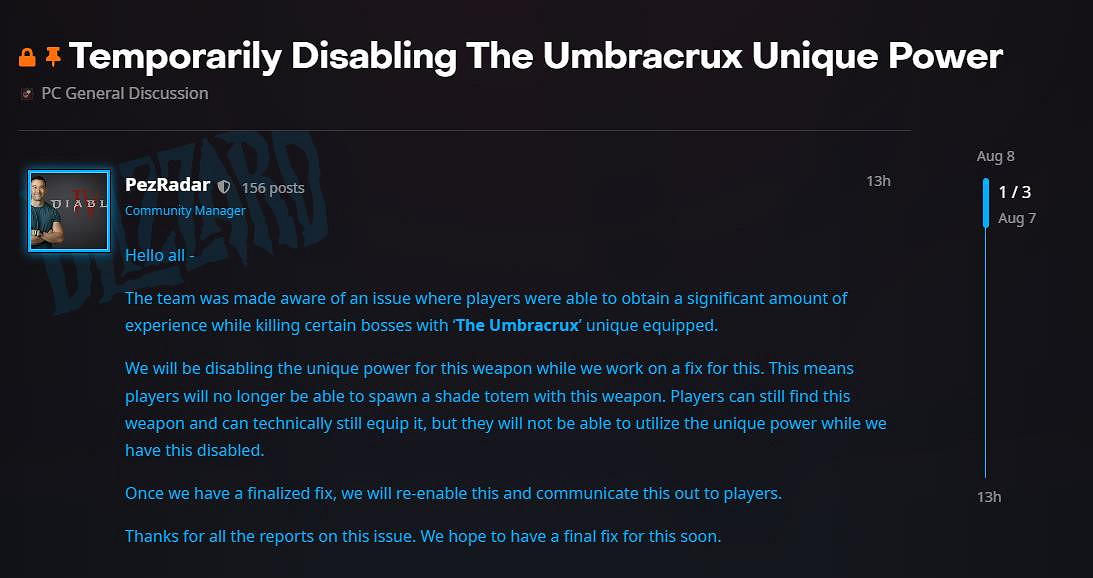 《暗黑破壞神4》玩家遭遇“福利”BUG 本該升到80級卻直跳100級