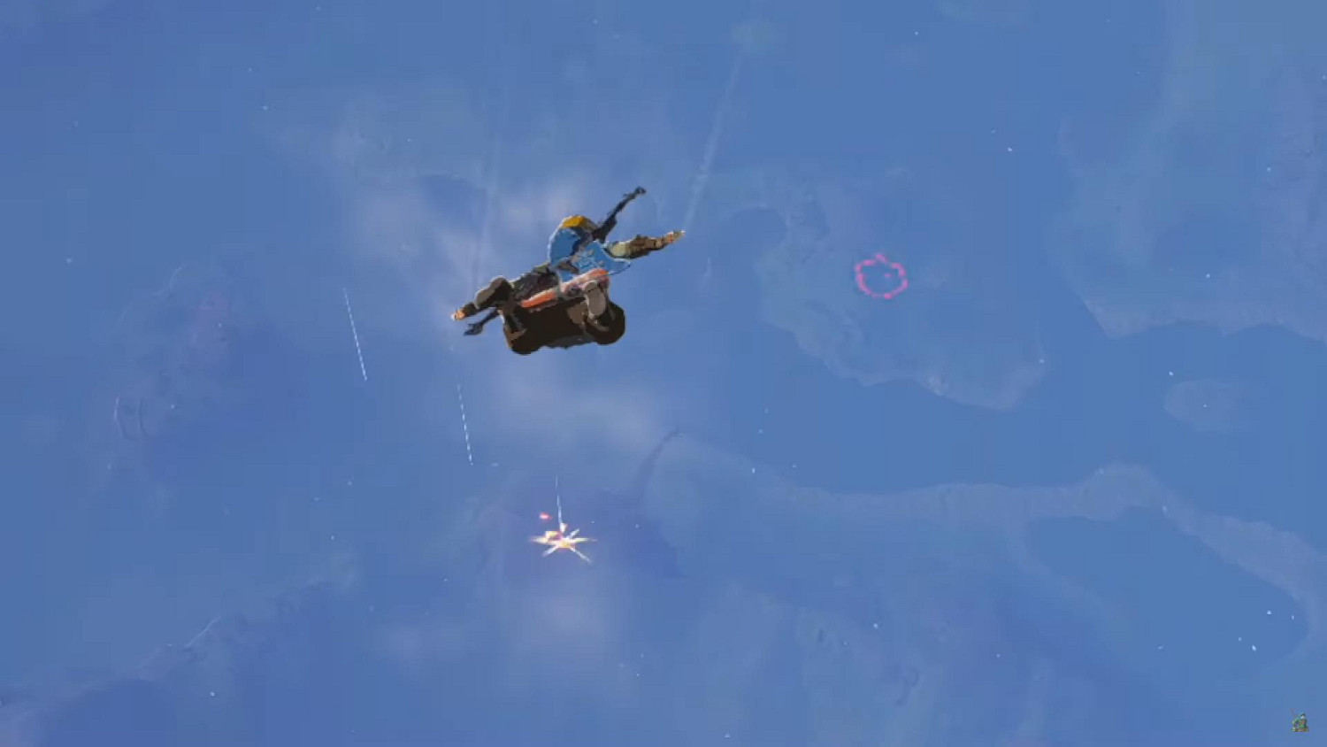 《薩爾達傳說：王國之淚》玩家超遠距離無輔助精準命中古栗歐克三顆頭