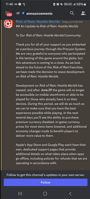 Gearbox宣布取消熱門肉鴿遊戲《雨中冒險》手遊