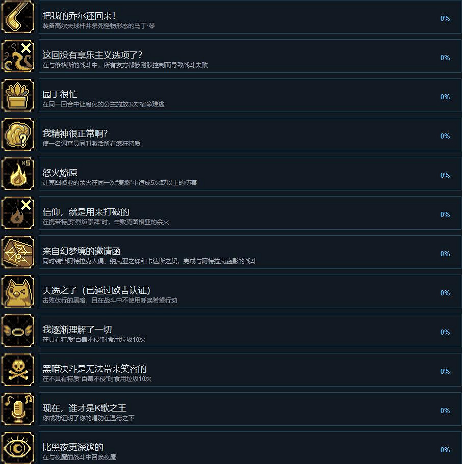 《人格解體》全成就一覽