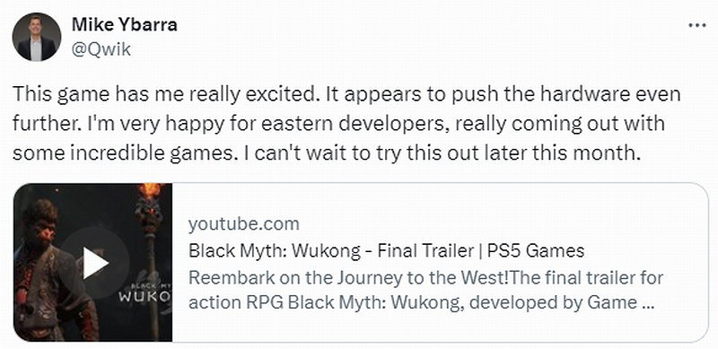《黑神話悟空》獲業界大佬稱讚 遊戲藝術與技術新風尚