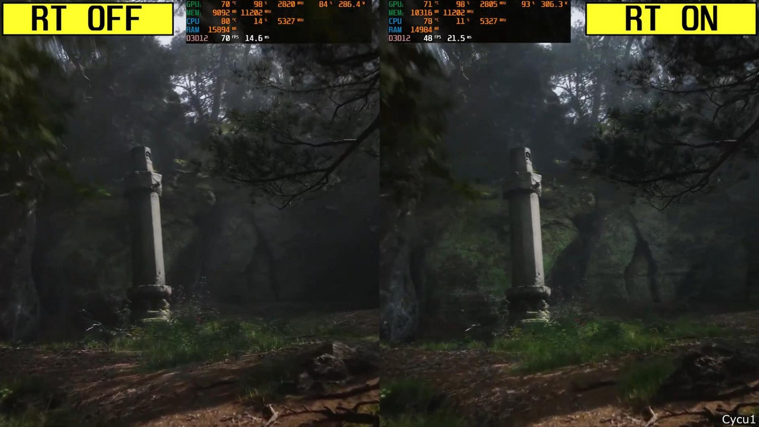 《黑神話:悟空》Steam平台測試工具光追開/關對比 《黑神話:悟空》Steam平台測試工具光追開/關對比