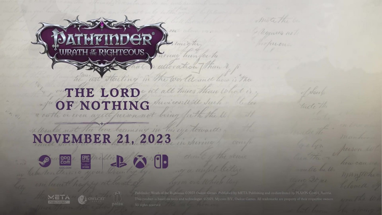 《尋路者傳奇:正義之怒》新DLC虛無之主發售日透露 《尋路者傳奇:正義之怒》新DLC虛無之主發售日透露