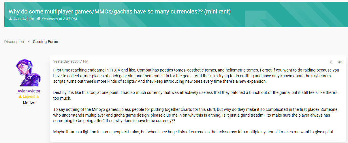 熱議：為什麽多人遊戲/MMO/抽卡遊戲有這麽多貨幣？