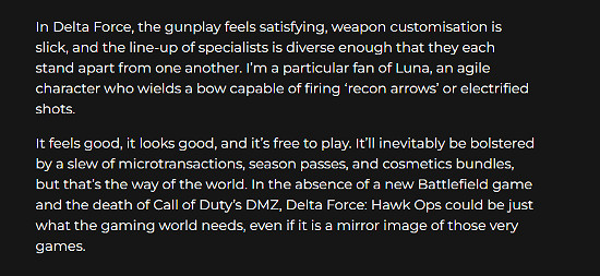 《三角洲行動》九月來襲，外媒測試讚其“戰地新貴”