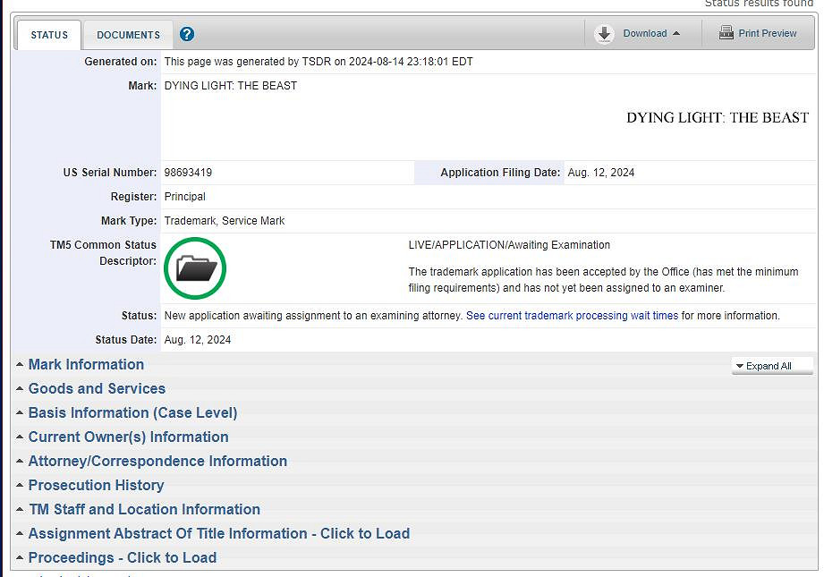 Techland註冊新商標《垂死之光:野獸》 將來有可能是新DLC Techland註冊新商標《垂死之光:野獸》 將來有可能是新DLC