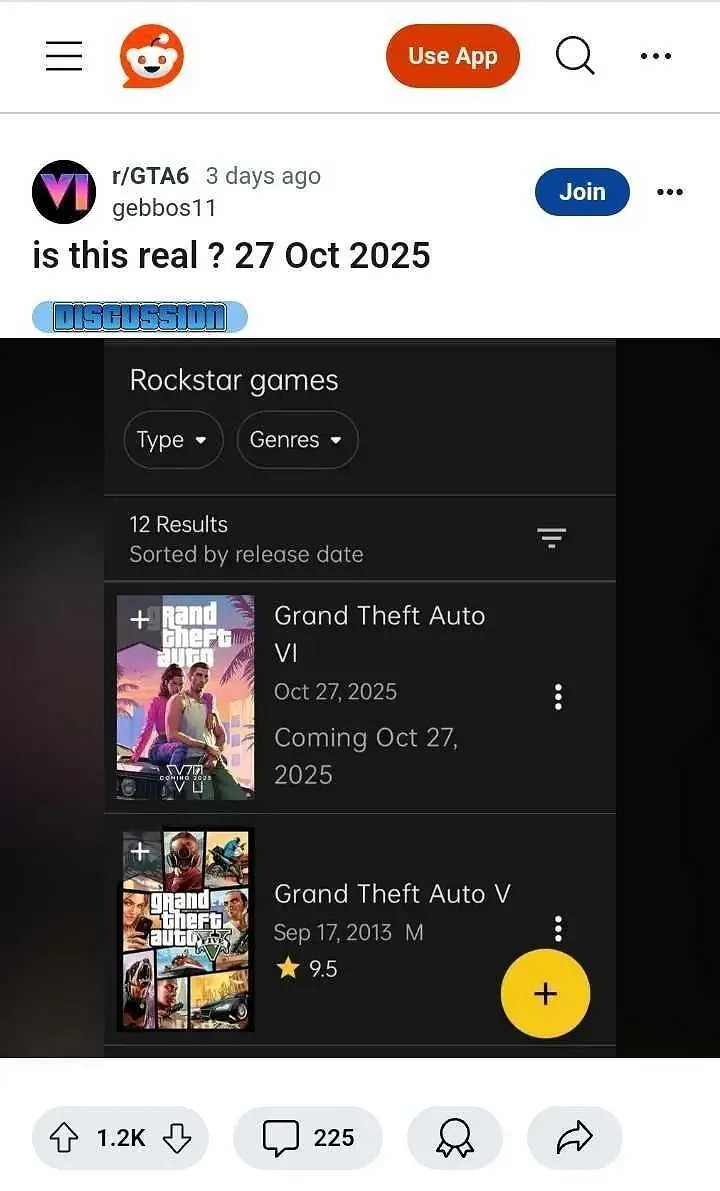 真的假的？消息稱《GTA6》將於2025年10月27日發售