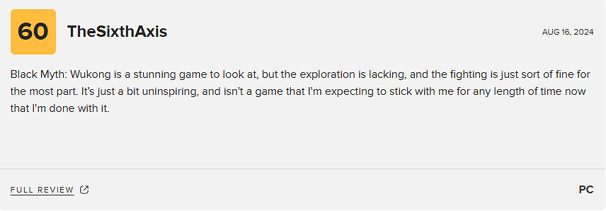 《黑神話悟空》2024m站收錄八家中評最新匯總