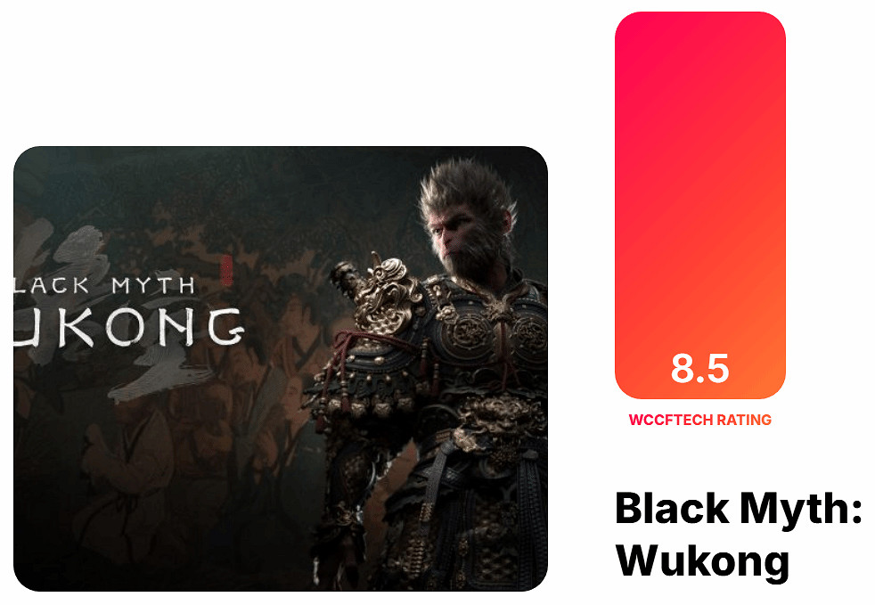 《黑神話》外媒wccftech 8.5分：西遊記從未如此愉快!