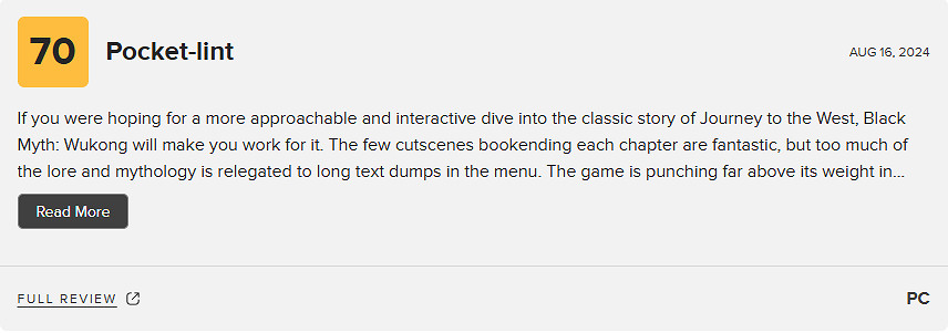 《黑神話悟空》2024m站收錄八家中評最新匯總