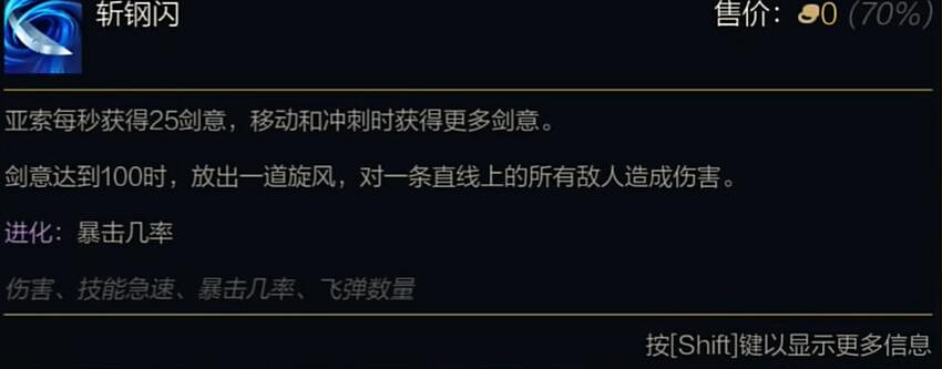 《英雄聯盟》無盡狂潮亞索技能搭配攻略