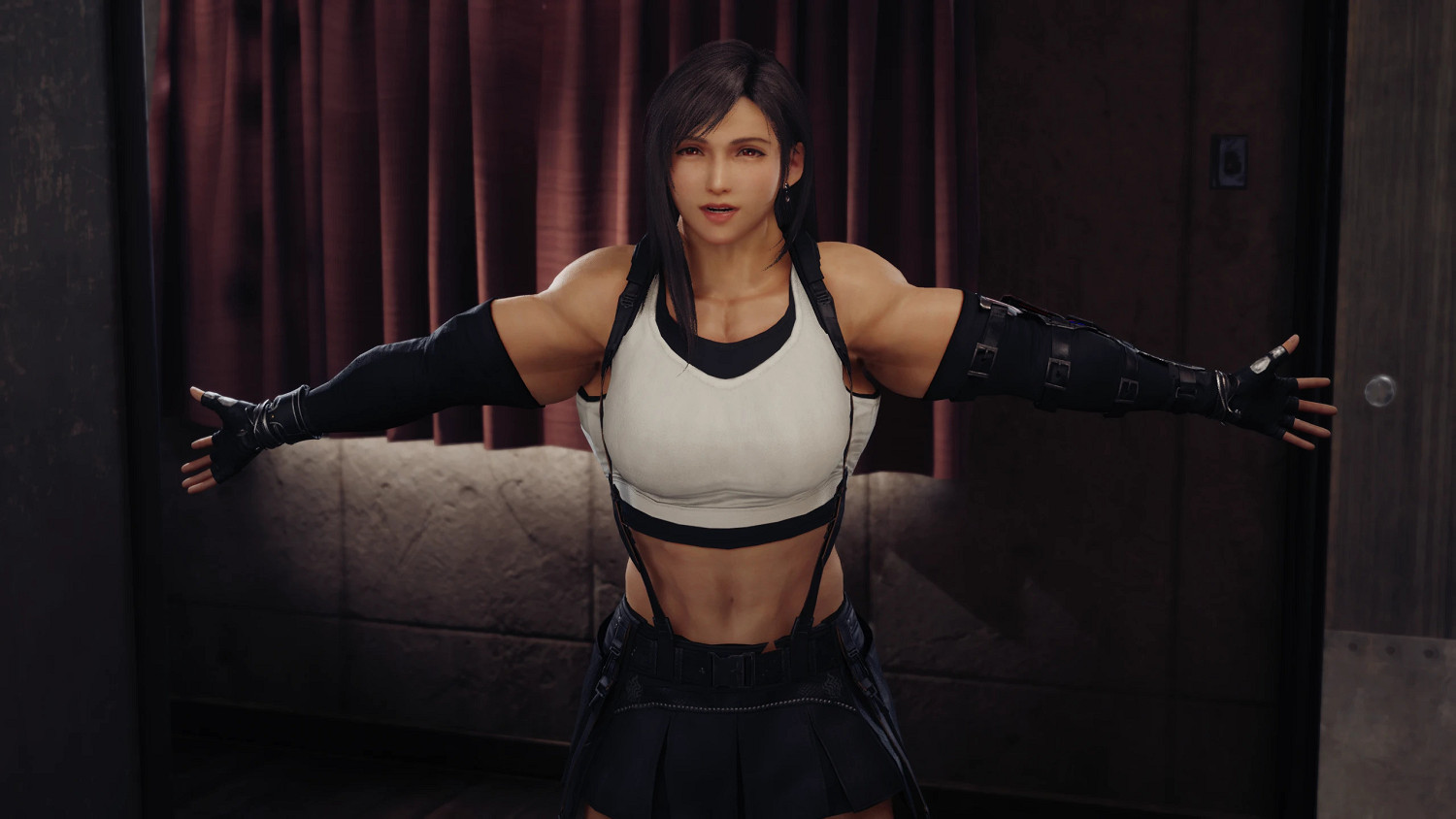 《太空戰士7 重製版》筋肉女主系列MOD已推出完全版 《太空戰士7 重製版》筋肉女主系列MOD已推出完全版