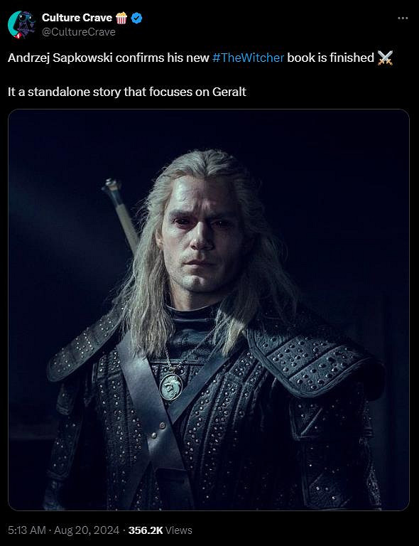 《獵魔士》系列小說新作已完成!新作圍繞傑洛特展開 《獵魔士》系列小說新作已完成!新作圍繞傑洛特展開