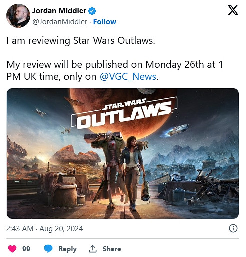 《星際大戰:亡命之徒》媒體評測將在8月26日公布! 《星際大戰:亡命之徒》媒體評測將在8月26日公布!