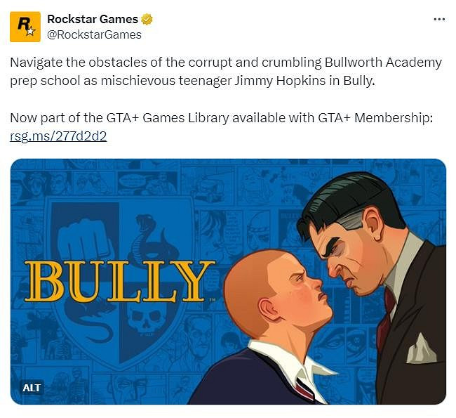 R星官宣《惡霸魯尼》加入GTA+服務！會員可免費遊玩