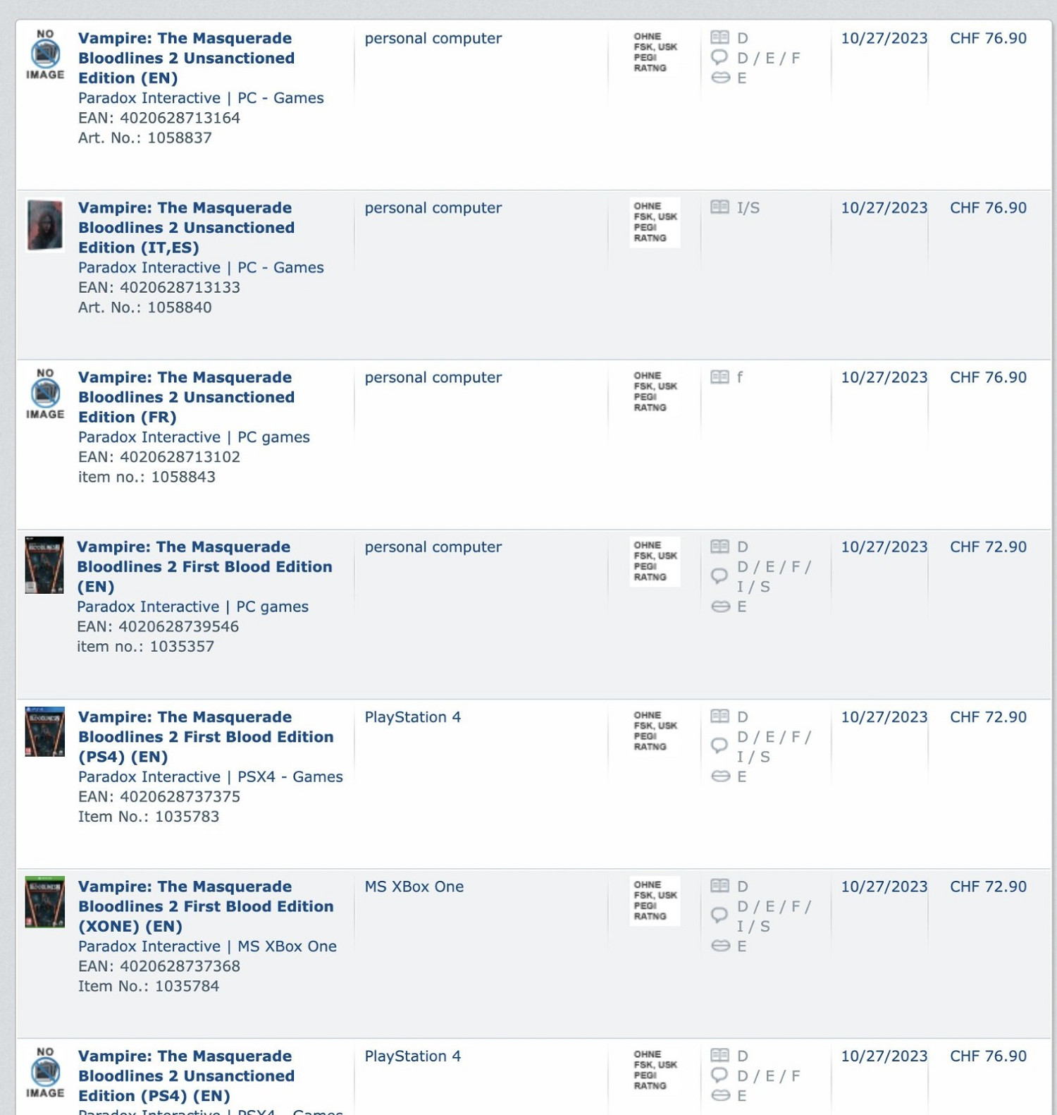 《吸血鬼:避世血族2》發售日期或已洩露 《吸血鬼:避世血族2》發售日期或已洩露