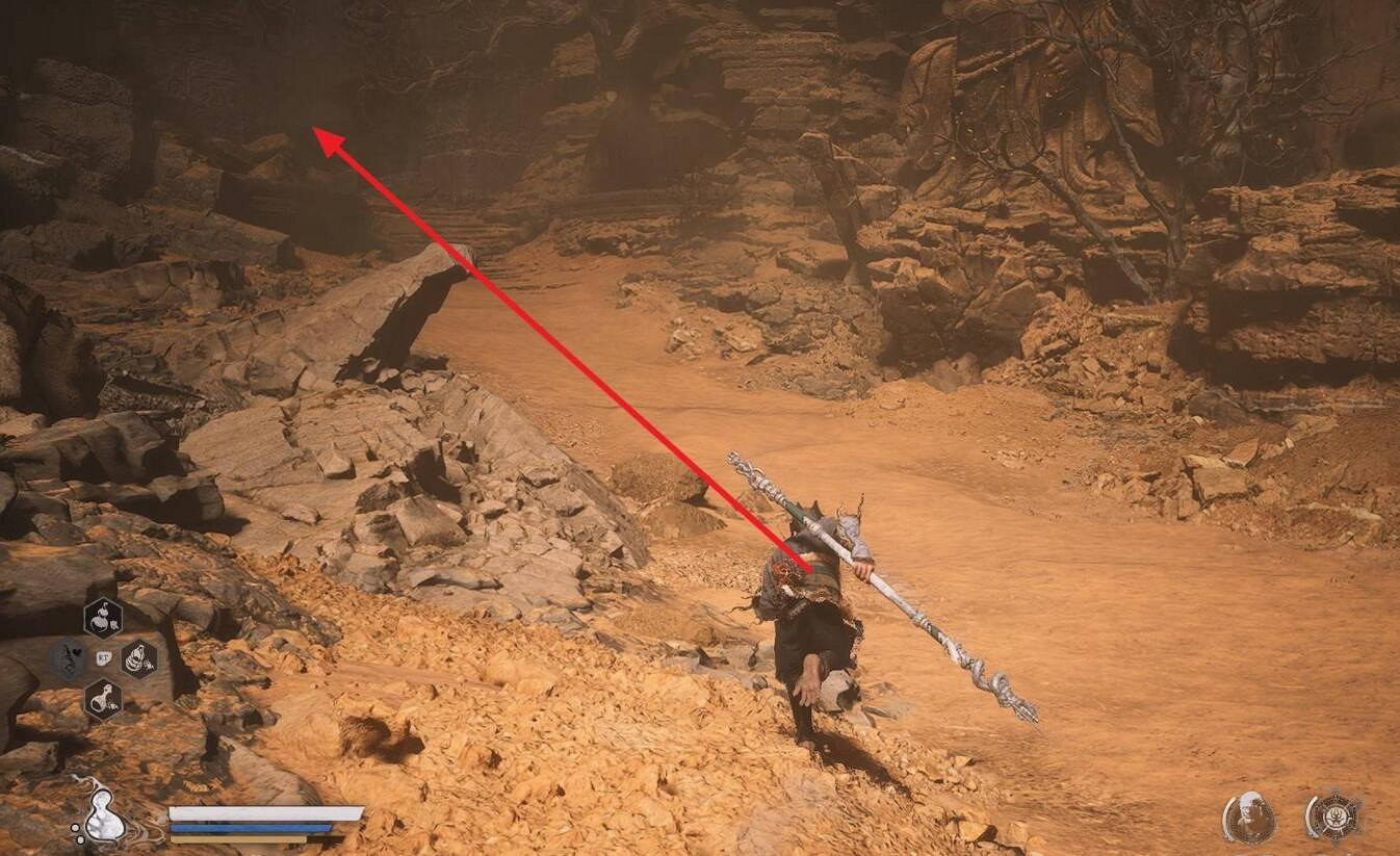 《黑神話悟空》黃風陣佛窟前蒲團位置