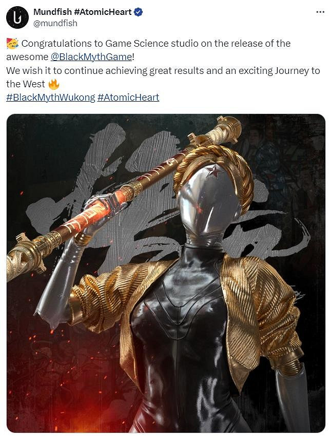 國外遊戲開發商紛紛發文祝賀《黑神話:悟空》的發售 國外遊戲開發商紛紛發文祝賀《黑神話:悟空》的發售