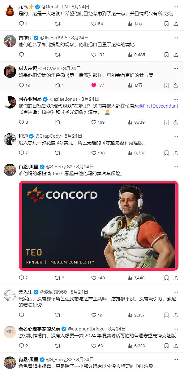 《Concord》撲街後 開發者稱痛恨這個遊戲的人是無才怪胎 《Concord》撲街後 開發者稱痛恨這個遊戲的人是無才怪胎