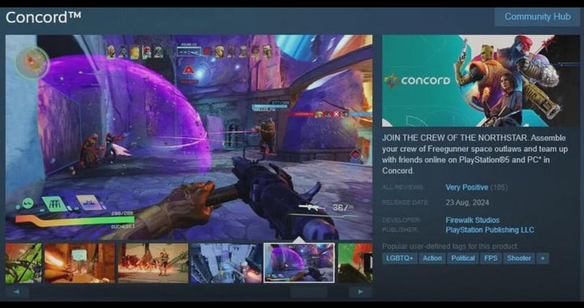 慫了？《Concord》Steam頁面隱藏LGBT標籤