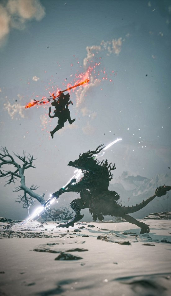 《黑神話》精美戰鬥截圖！超絕意境雪景圖、鏖戰雙龍！