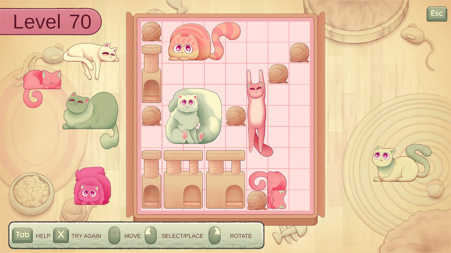 治愈系休閒解謎遊戲《收納我的貓》現已在Steam平台正式推出