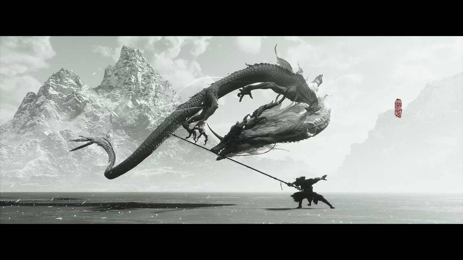 《黑神話》精美戰鬥截圖！超絕意境雪景圖、鏖戰雙龍！
