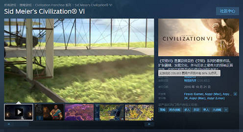 《文明6》完成遊戲率不到50% 開發者表示很失望