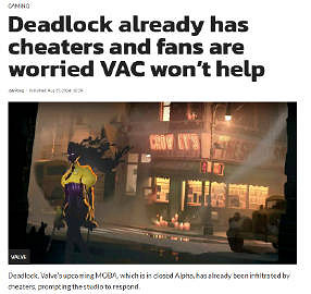 還沒發售就有“外掛”？v社新遊戲開啟《死鎖》內測