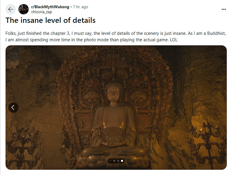 國外網友曬出《黑神話》佛像攝影圖:難以置信的細節! 國外網友曬出《黑神話》佛像攝影圖:難以置信的細節!