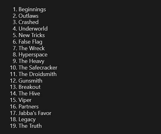 《星際大戰:亡命之徒》公開戰役時長和主線任務表! 《星際大戰:亡命之徒》公開戰役時長和主線任務表!