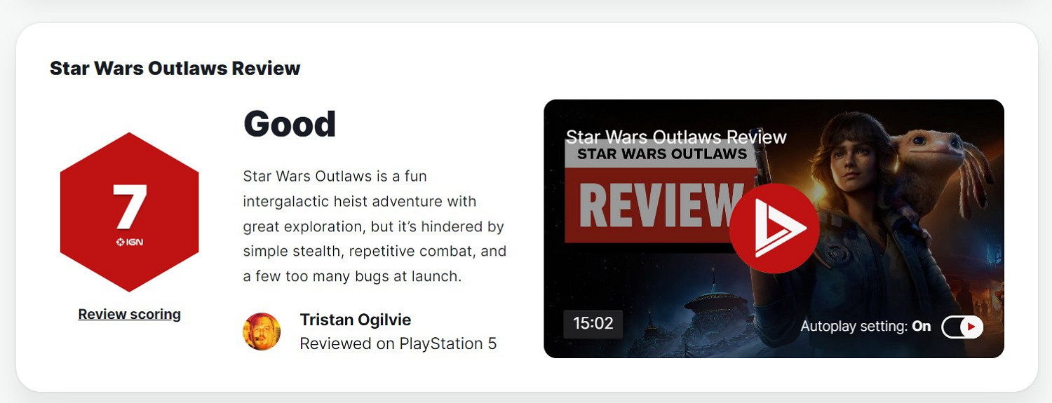 暴雪前製作人:IGN承認黑神話擊敗了星戰亡命之徒 暴雪前製作人:IGN承認黑神話擊敗了星戰亡命之徒