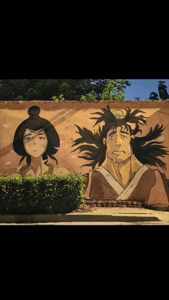 意難平!博主創作《黑神話:悟空》豬八戒和紫蛛兒牆繪 意難平!博主創作《黑神話:悟空》豬八戒和紫蛛兒牆繪