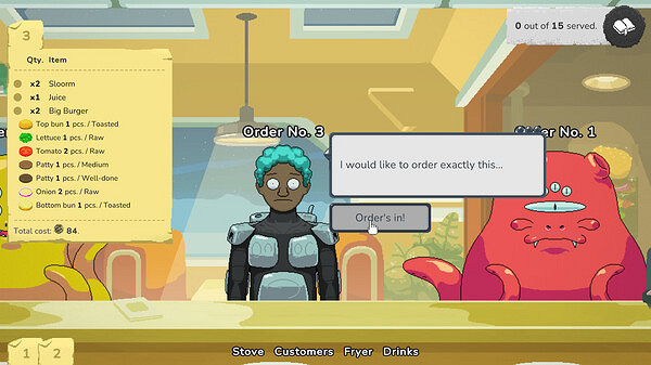 烹飪模擬遊戲《Galaxy Burger》上線以來收獲特別好評 烹飪模擬遊戲《Galaxy Burger》上線以來收獲特別好評