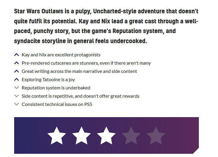 外媒VGC評測《星戰:亡命之徒》:並未發揮出全部潛力 外媒VGC評測《星戰:亡命之徒》:並未發揮出全部潛力