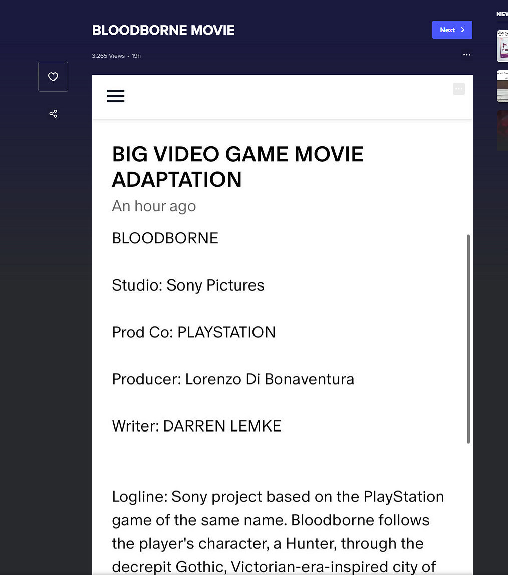 真假?傳索尼要拍《血源》真人電影 真假?傳索尼要拍《血源》真人電影