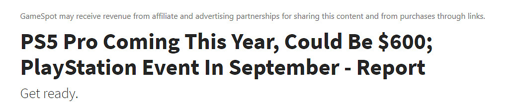 曝PS5 Pro將來有可能於9月PS發布會公開 售價或為600美元