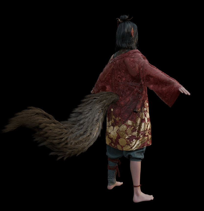 可愛又不失性感!網友提取《黑神話:悟空》狐狸精模型 可愛又不失性感!網友提取《黑神話:悟空》狐狸精模型